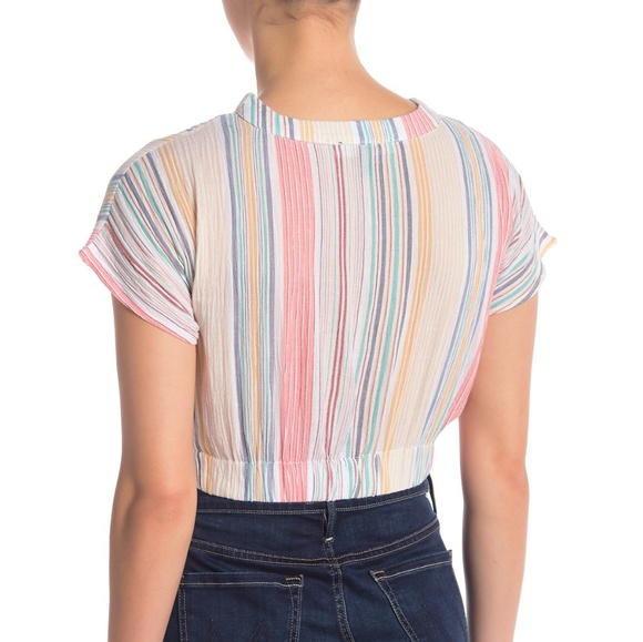 Planet Gold Striped detail Top NWT L - Picture 2 of 4